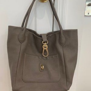 Dooney & Bourke Pebble Leather Large Logo Lock Tote